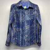 Robert Graham Size S Women's Blue Pattern Button Up Blouse
