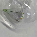 Artful Home Hanging Clear Glass Ball Ornament w Paper Lily Inside