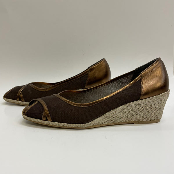 Sesto Meucci Women's Size 9 Bronze Solid Wedge Shoes