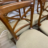 Set of 8 Brown Wood Chais