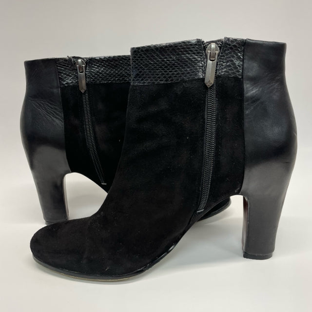 Sam Edelman Size 9 Women's Black Patchwork Heel Booties