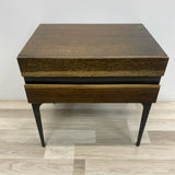 Brown Wood Side Table w One Drawer