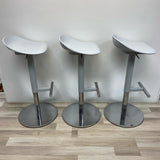 Set of 3 Ikea Light Gray Metal Stool