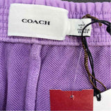 Coach Size L-12 Women's Purple Solid Sweatshorts Shorts