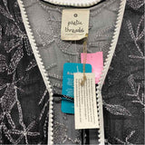 Poetic Threads Women's Size One fits most Black-White Embroidered Kimono Wrap
