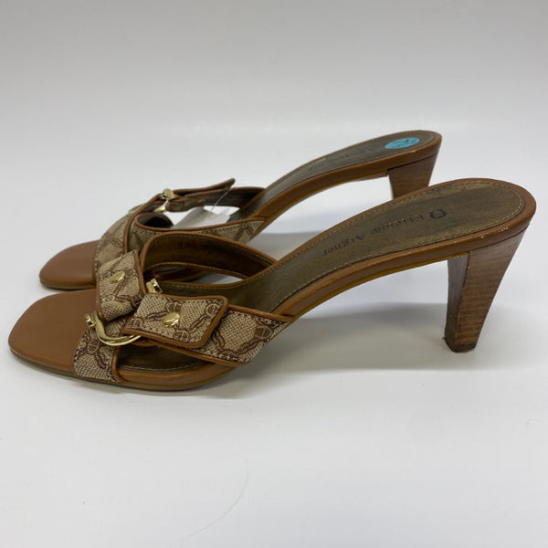 Etienne Aigner Women's Size 7.5 Brown Signature High Heel Sandals