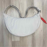Thacker OffWhite Nylon Solid Shoulder Handbag