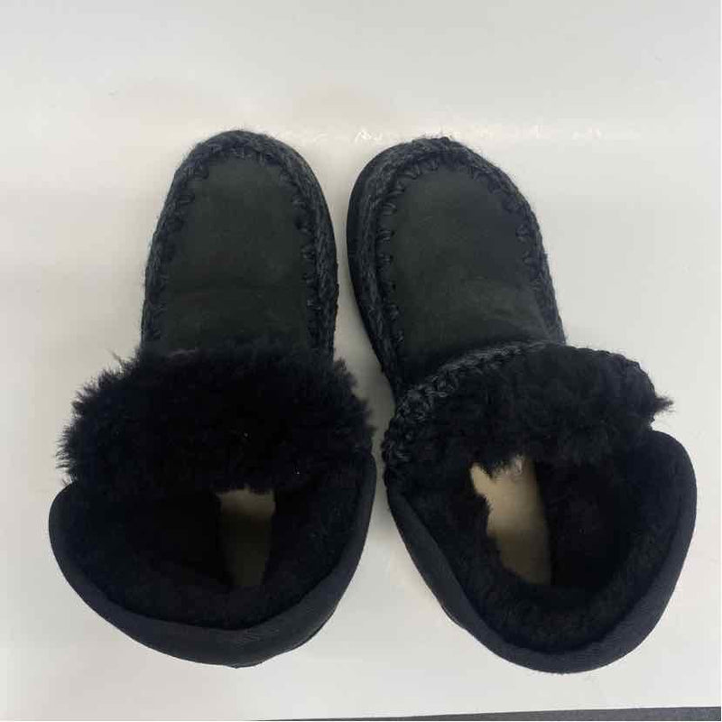 Mou Size 38-7.5 Women's Black Crochet Platform Booties