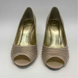 Adrianna Papell Size 9 Women's Beige Solid Open Toe Heels