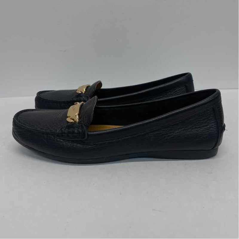 Coach Size 9 Women's Black Pebbled Loafer Flats