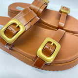 Steve Madden Size 8 Women's Brown Solid Strappy Sandals