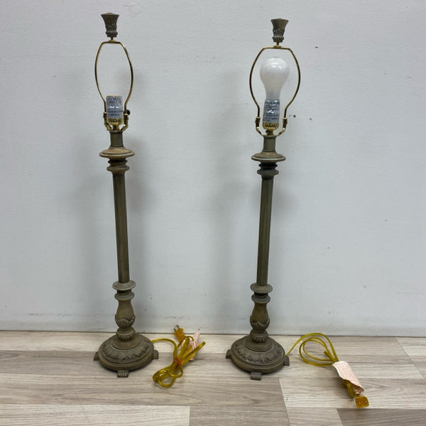 Taupe Slim Vase Table Top  Lamp