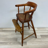 Antique Brown Wood High Chair