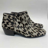 Sam Edelman Size 10 Women's Taupe-multi Animal Print Ankle Booties