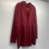 Beyond Yoga Women's Size Xl Burgundy Solid Drawstring Sweatshirt