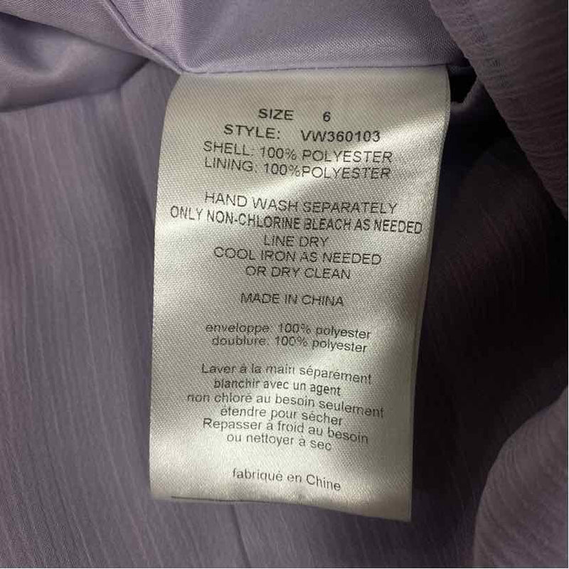 White By Vera Wang Size 6-S Women's Periwinkle Solid Strapless Dress