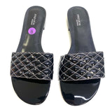 Preview International Women's Size 8 Black Quilted Sandals