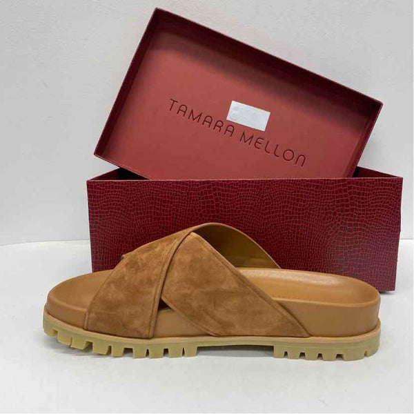 Tamara Mellon Size 8 Women's Brown Solid Slide Sandals