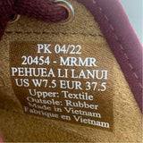 OluKai Size 7.5 Women's Burgundy Solid Lace Up Sneakers