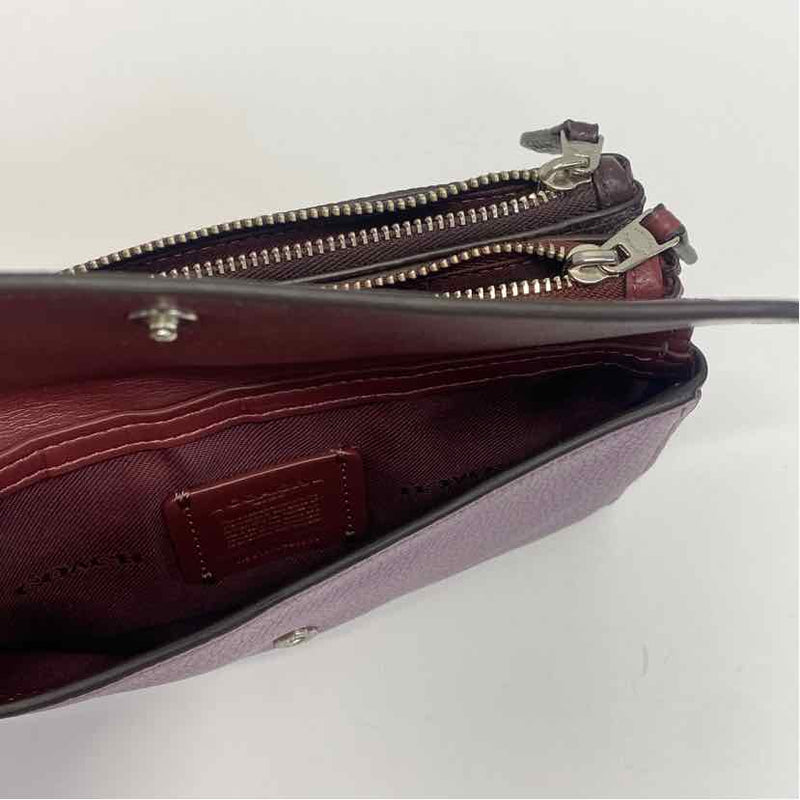 Coach Lilac- Burgundy Leather Wallet