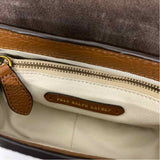 Polo by Ralph Lauren Brown Leather Pebbled Crossbody Saddle Handbag