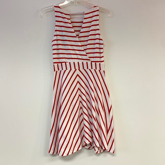 Michael Stars Size XS White- Red Striped Sleeveless Dress