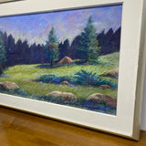 Pastel Painting " Campway" Signed by Pat Walls