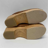 ELF Size 6.5 Women's Caramel Solid Clog Shoes