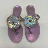 Jack Rogers Size 6 Women's Pink Iridescent Camel Toe Sandals
