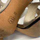 Platinum BP Size 6 Women's Gold Solid Heel Sandals