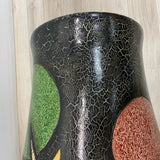 Black multi Ceramic Vase