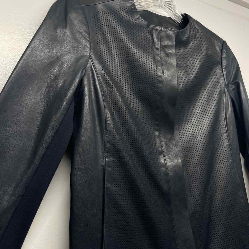 Vince Women's Size XXS Blue Solid Zip Up Jacket