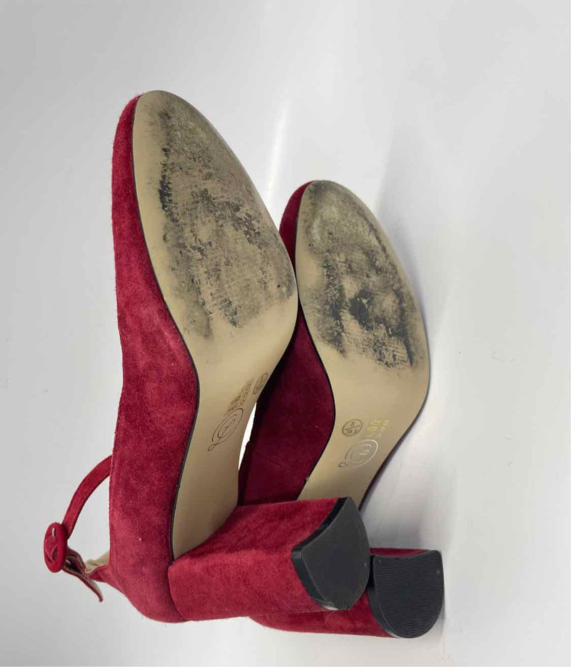 Chinese Laundry Size 38-8 Women's Red Solid Heel Shoes