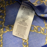 Michael Michael Kors Size S Women's Blue-Gold Print Cowl Neck Blouse