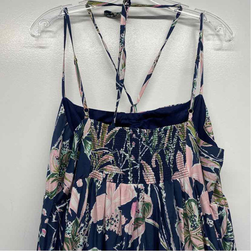 Vineyard Vines Size Xl Women's Blue-Pink Pattern Maxi Dress