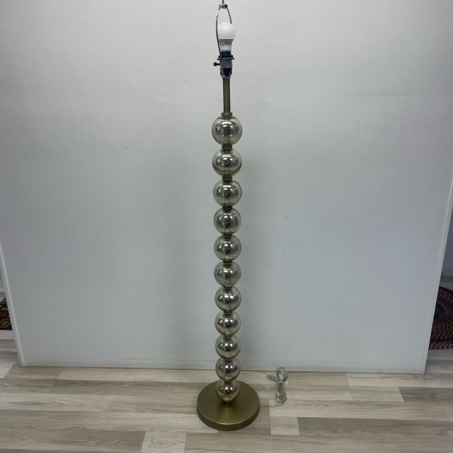 Brass Metal-Glass Sphere Floor Lamp