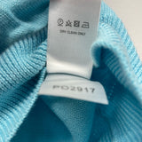 Crush 01234 Size L Women's Aqua Solid Zip Up/Hoodie Sweater