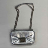 Parfois Silver Faux Leather Solid Polyurethane Shoulder Handbag