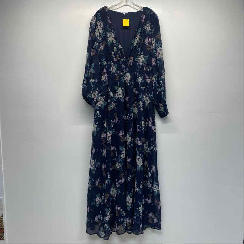 baltic born long sleeve dress Size 2x Women's Navy-Multicolor Floral Maxi-Long Dr – Treasures Upscale Consignment multiway dress occasion look Alex Evenings Women's Contour Size:44Rx38W