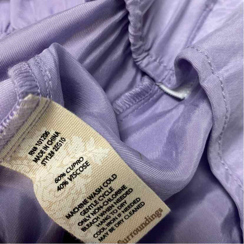 Soft Surroundings Size XL- 16 Women's Lilac Solid Wide Leg Pants