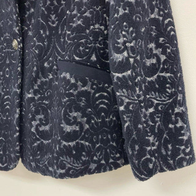 Cabi Women's Size 12-L Navy Pattern Single Button Jacket