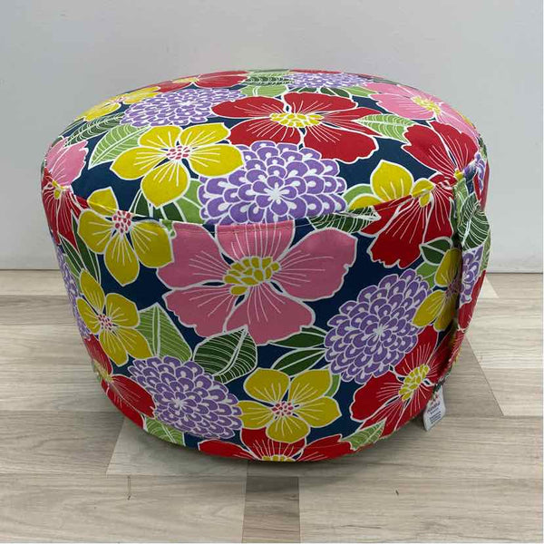 Mindfulworks Multicolor Tapestry Floral Pouf/Ottoman