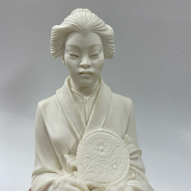 Alabaster Geisha Girl Statue signed A. Gianelli 2024 1969 Itally