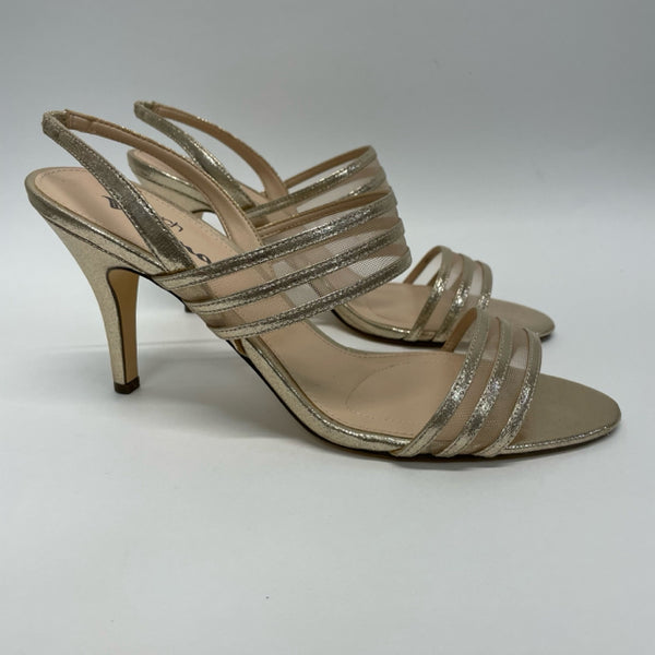 Touch of Nina Size 10 Women's Gold Shimmer Heel Shoes