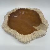 Brown Carved Bowl Centerpiece