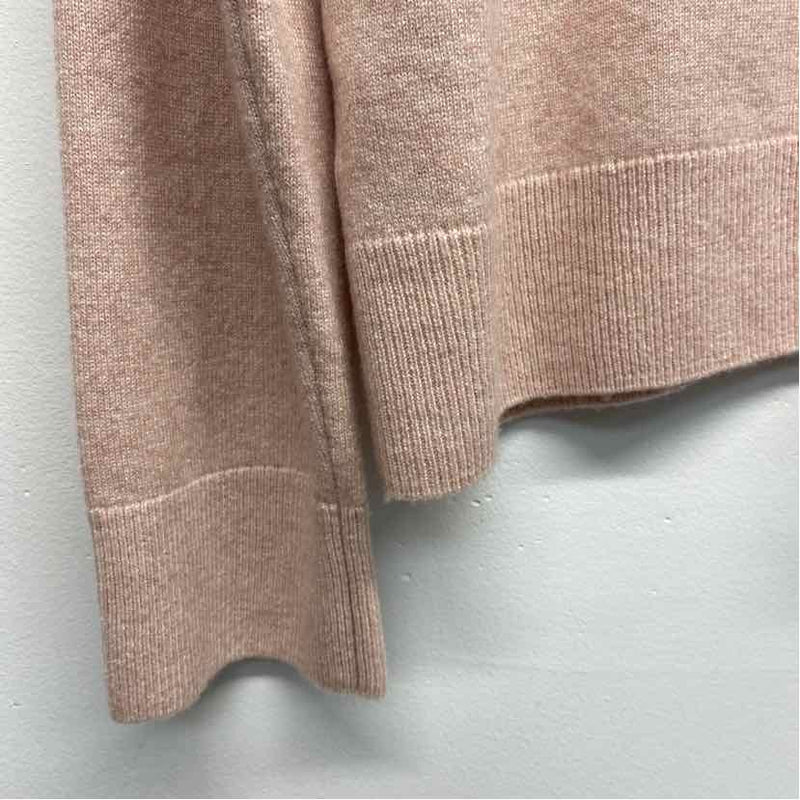 Vince Size Xl Women's Light Pink Solid Pullover Sweater