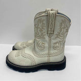 Ariat Fatbaby Size 7 Women's Off White Embroidered Western Boots