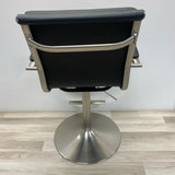 Bayside Swivel Black Faux leather Adjustable Stool