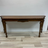 Drexel Brown Wood 4 Legged Console - Sofa Table