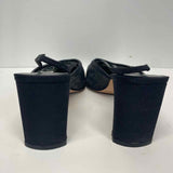 Nina Size 8 Women's Black Shimmer Slingback Shoes